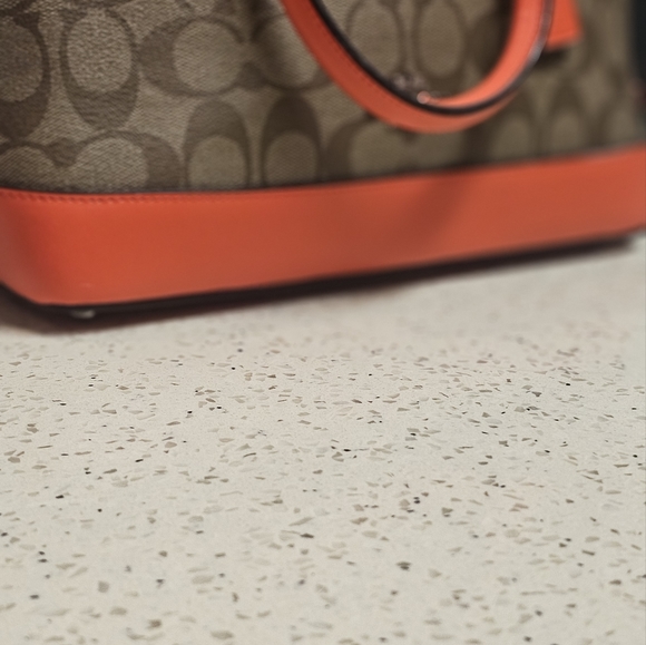 Coach Signature File Crossbody Bag Brown orange khaki - Picture 10 of 11